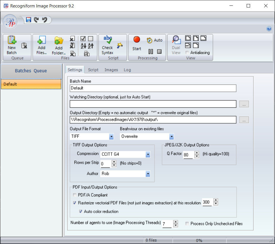 Step 1: define main parameters